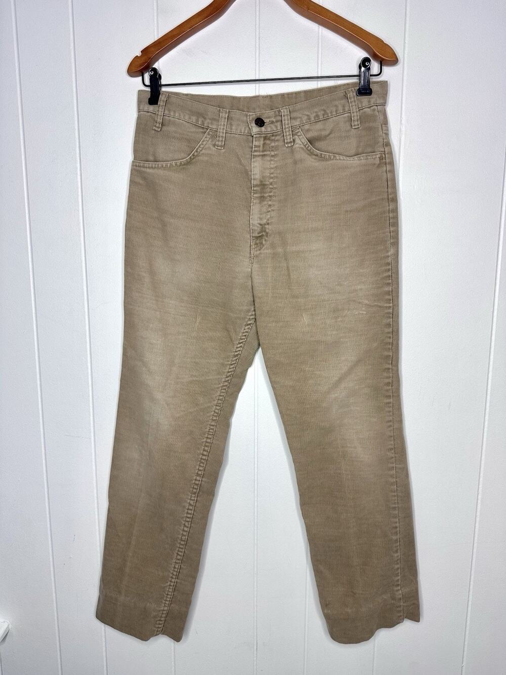 Vintage 90s Levi’s Corduroy Pants SF 207 White Tab Mens 32x27 Tan Brown USA Made